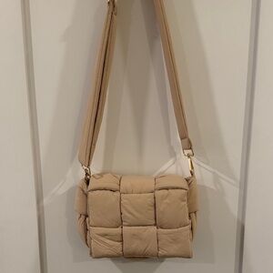 Tan Puffy Shoulder Bag